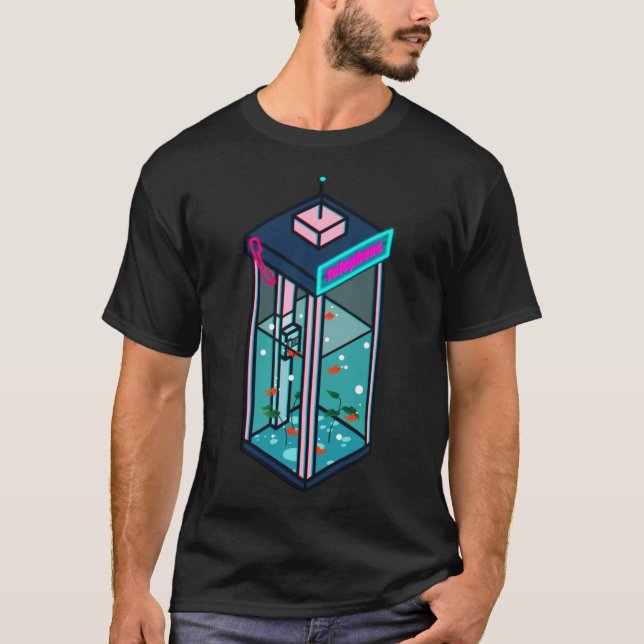 Vaporwave Phonebooth Sticker T-Shirt (Vorderseite)