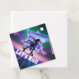 Vaporwave Roller Skate Geburtstagsparty Geschenkanhänger