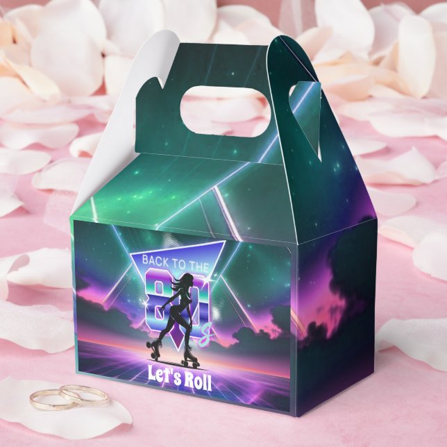 Vaporwave Roller Skate Geburtstagsparty Geschenkschachtel (Hochzeit)