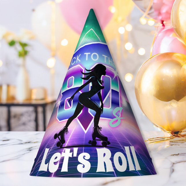 Vaporwave Roller Skate Geburtstagsparty Partyhütchen (Von Creator hochgeladen)