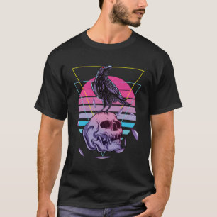 Vaporwave-Schädel und Krow-Ästhetische Pastete Got T-Shirt