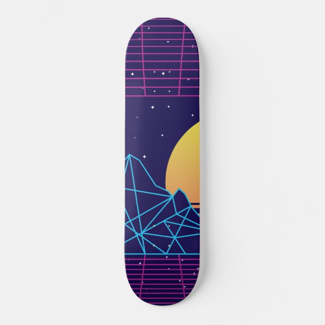 Vaporwave Skateboard (Vorderseite)