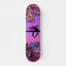 Vaporwave Skateboarder 7 3/4" Skateboard Deck