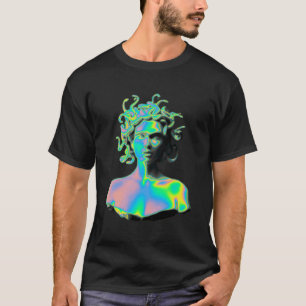 Vaporwave-Statue Medusa Skulptur Mann T-Shirt