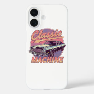 Vaporwave-Stil Klassiker Automobil iPhone 16 Hülle