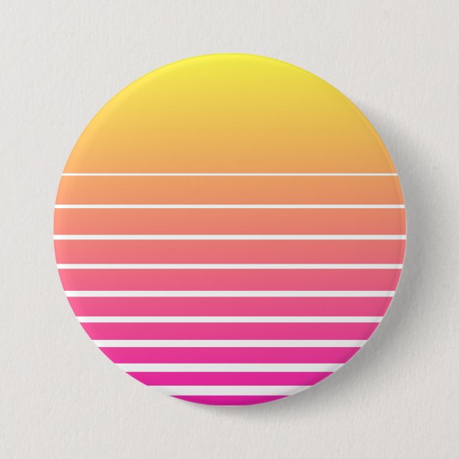 Vaporwave Sun Button (Vorderseite)