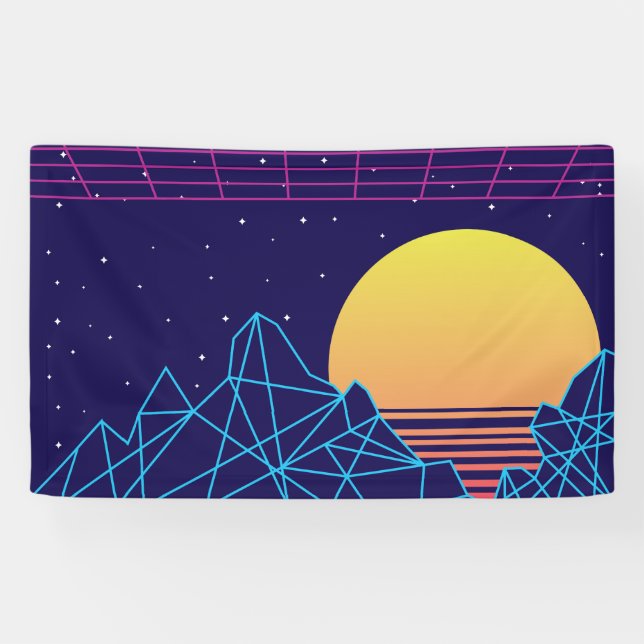 Vaporwave Sunset Banner (Horizontal)
