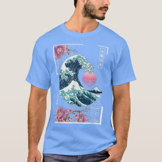 Vaporwave Synthwave 80er Jahre Japan Great Wave T-Shirt