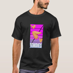 Vaporwave Tendies Chicken Tenders Japanisches Kanj T-Shirt