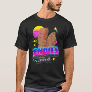 Vaporwave Tendies Chicken Tenders Japanisches Kanj T-Shirt