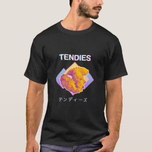Vaporwave Tendies Chicken Tenders Japanisches Kanj T-Shirt