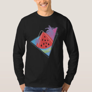 Vaporwave Tropical Fruit Palm Trees Exotic Wat T-Shirt