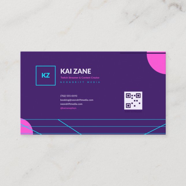 Vaporwave Visitenkarte (Vorderseite)