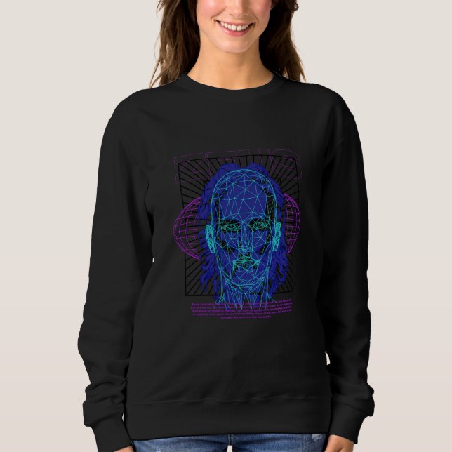 Vaporwave Zeus Ancient Greek Mythology Gods of Oly Sweatshirt (Vorderseite)