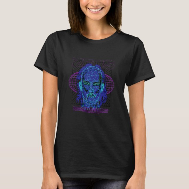 Vaporwave Zeus Ancient Greek Mythology Gods of Oly T-Shirt (Vorderseite)
