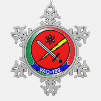 VAQ-129 Weihnachtsdekoration mit Zinnwein Schneeflocken Zinn-Ornament