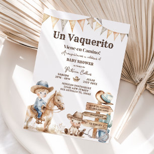 Vaquerito Cowboy Spanischer Western Kinderdusche Einladung