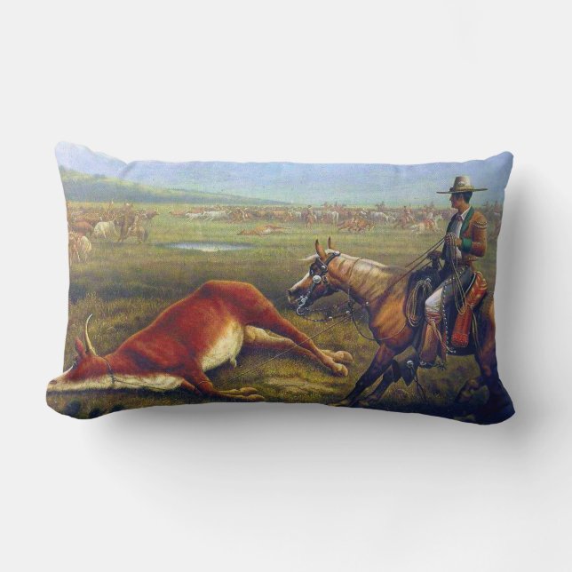 Vaquero C 1830 Der alte Westen Der Cowboy Lendenkissen (Vorderseite)