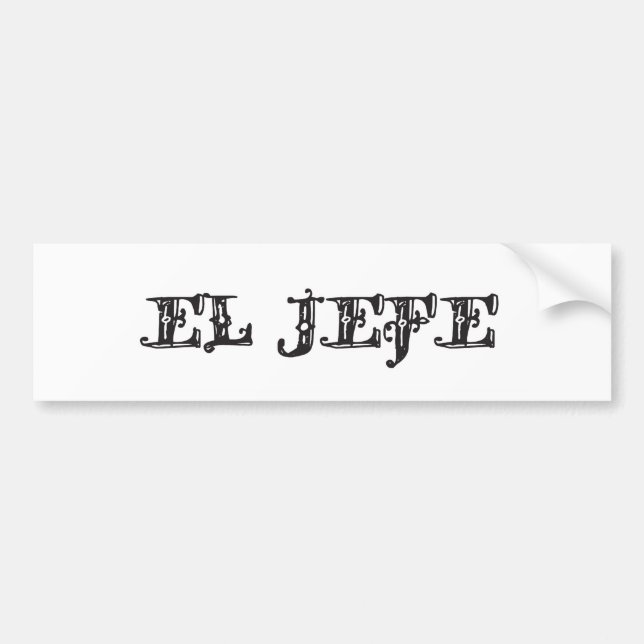 Vaquero-Cowboy Logo EL Jefe Autoaufkleber (Vorne)