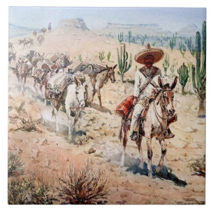 "Vaquero Pack Train" von Edward Borein Fliese
