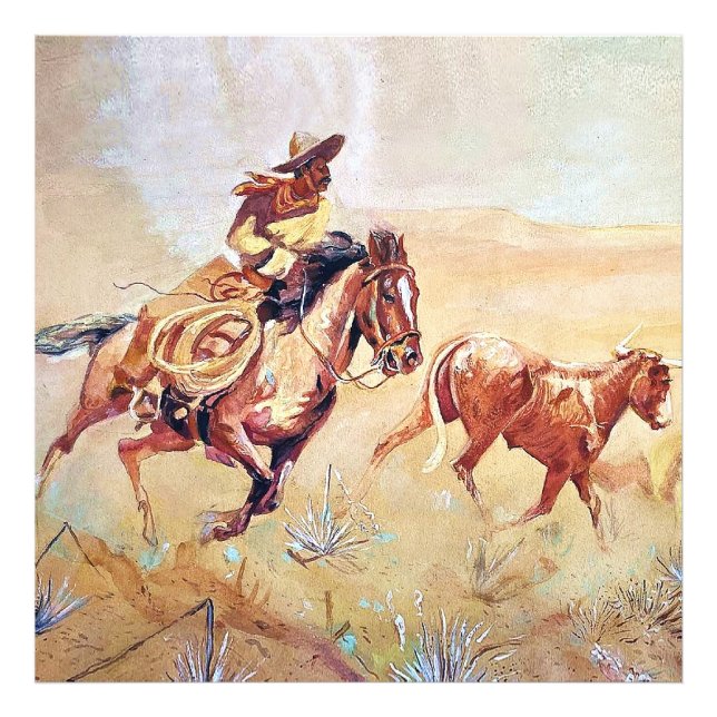 Vaquero Painting von Eward Borein Fotodruck (Vorne)