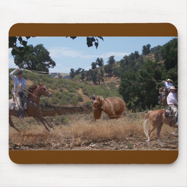 Vaquero-Roping Graubär Mousepad (Vorne)