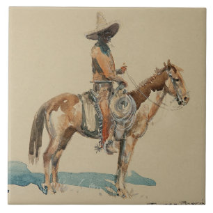 "Vaquero" Western Kunst, Dichtung und Musik Fliese