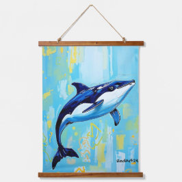 Vaquita-Wandkunst – Bedrohte Meeresschweinswale Wandteppich Mit Holzrahmen