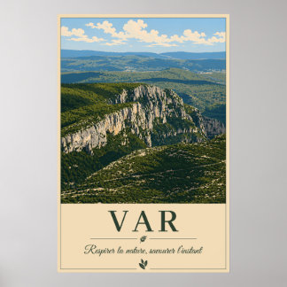 Var Provence Rocky Klippen Vintage Poster