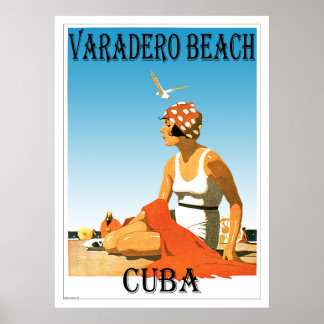 Varadero Beach Cuba Vintage Retro der 20er Jahre Poster
