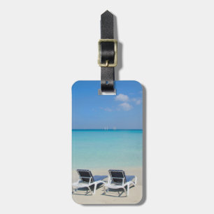 Varadero, Kuba. Sand- und Strandliegen Gepäckanhänger