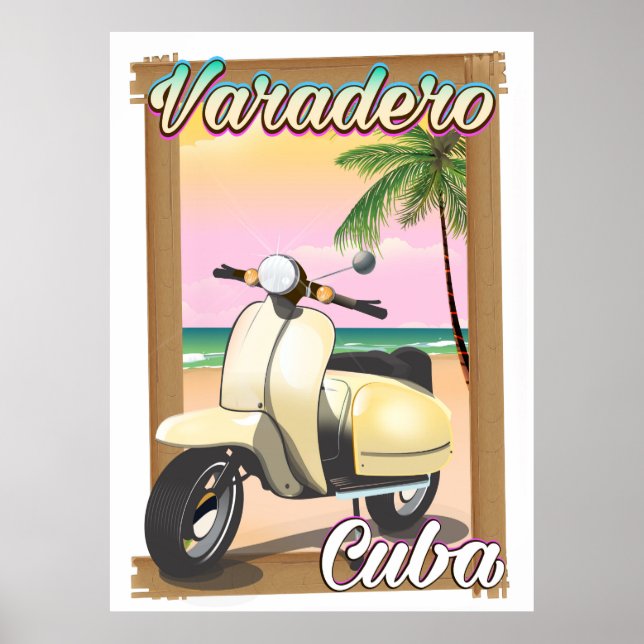 Varadero Kuba Vintage Rollerposter Poster (Vorne)