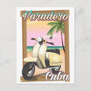 Varadero Kuba Vintage Rollerposter Postkarte