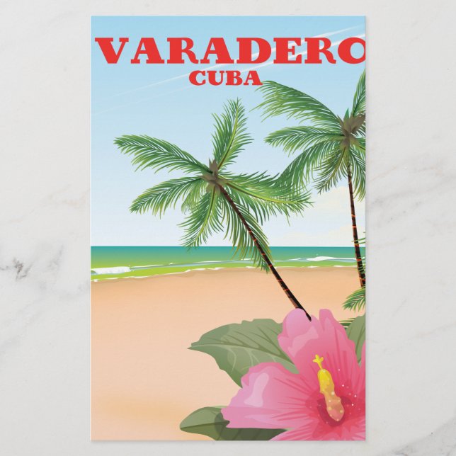 Varadero kubanisches Strandposter Briefpapier (Vorderseite)