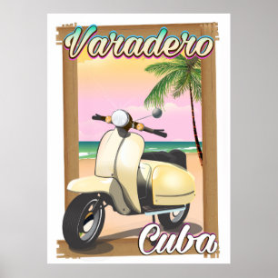 Varadero kubanisches Vintage-Rollerposter Poster