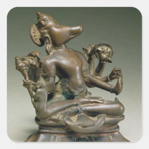 Varaha, Gurjara Pratihara, Tamil Nadu (Bronze) Quadratischer Aufkleber