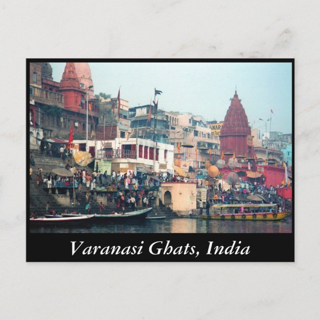 Varanasi Ghats Postcard Postkarte (Vorderseite)