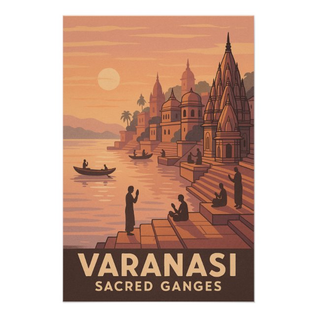 Varanasi - Sacred Ganges Poster (Vorderseite)