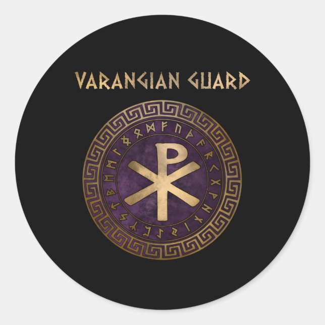 Varangian Guard Byzantinisches Reich Runder Aufkleber (Vorderseite)