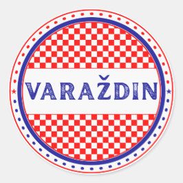 Varaždin City Pride Emblem – Croatian Identity Runder Aufkleber
