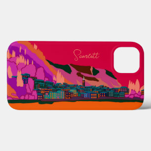 Varenna at Night Como Italien Illustration Travel Case-Mate iPhone Hülle
