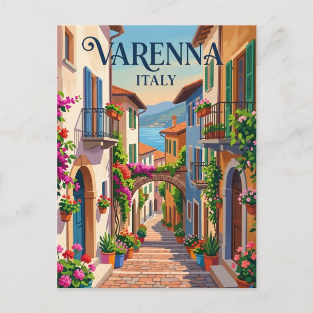 Varenna Italien Postkarte (Vorderseite)