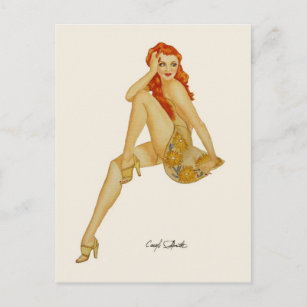 Vargas Pinup Girl - Mini Collectible Prints Postkarte