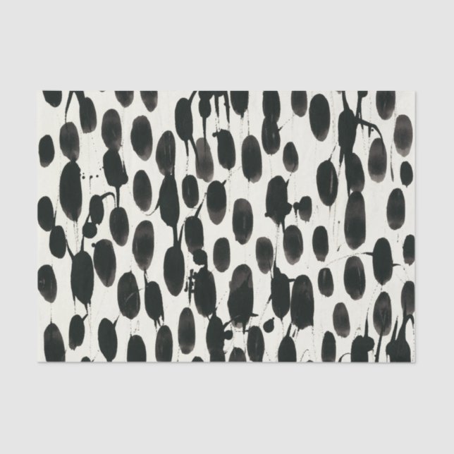 Variable I | Schwarze Farbe Seidenpapier (Vorderseite)