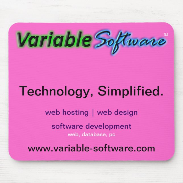 Variable Software-Mausunterlage, rosa Mousepad (Vorne)