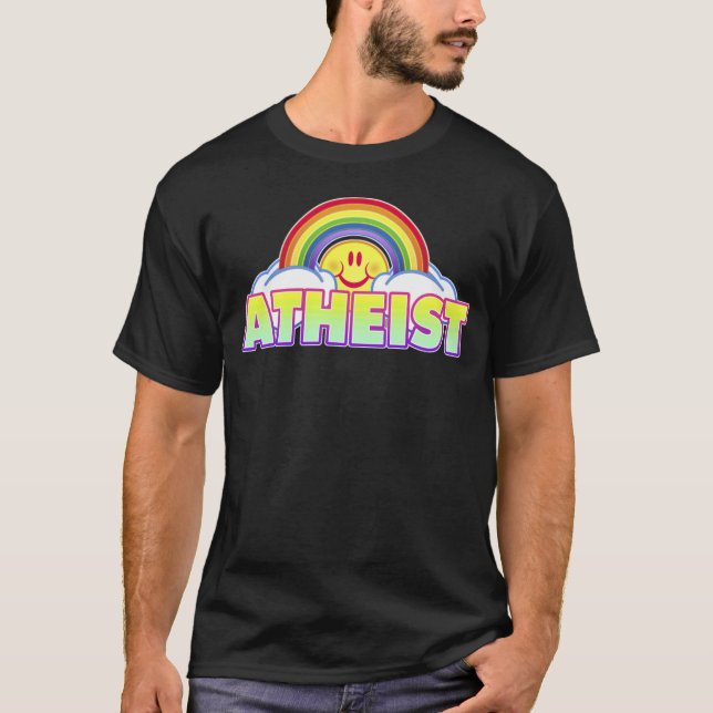 Variabler Art-/Farbregenbogen-Atheist T-Shirt (Vorderseite)