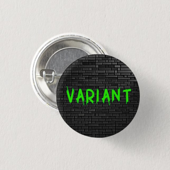 VARIANT Green Graffiti Button (Vorne & Hinten)