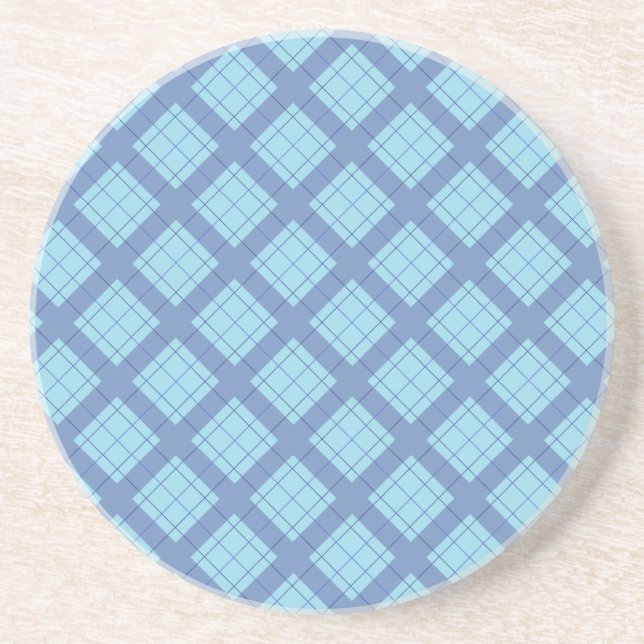 Variation Blue Kariert Untersetzer (Vorne)