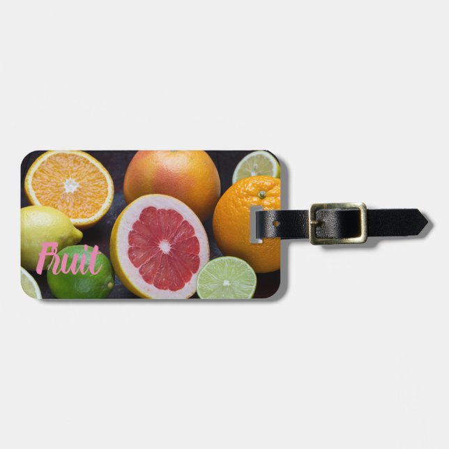 Variation von Zitrusorange, Limon, Mandarin, Gepäckanhänger (Vorderseite horizontal)