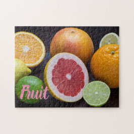 Variation von Zitrusorange, Limon, Mandarin, Puzzle